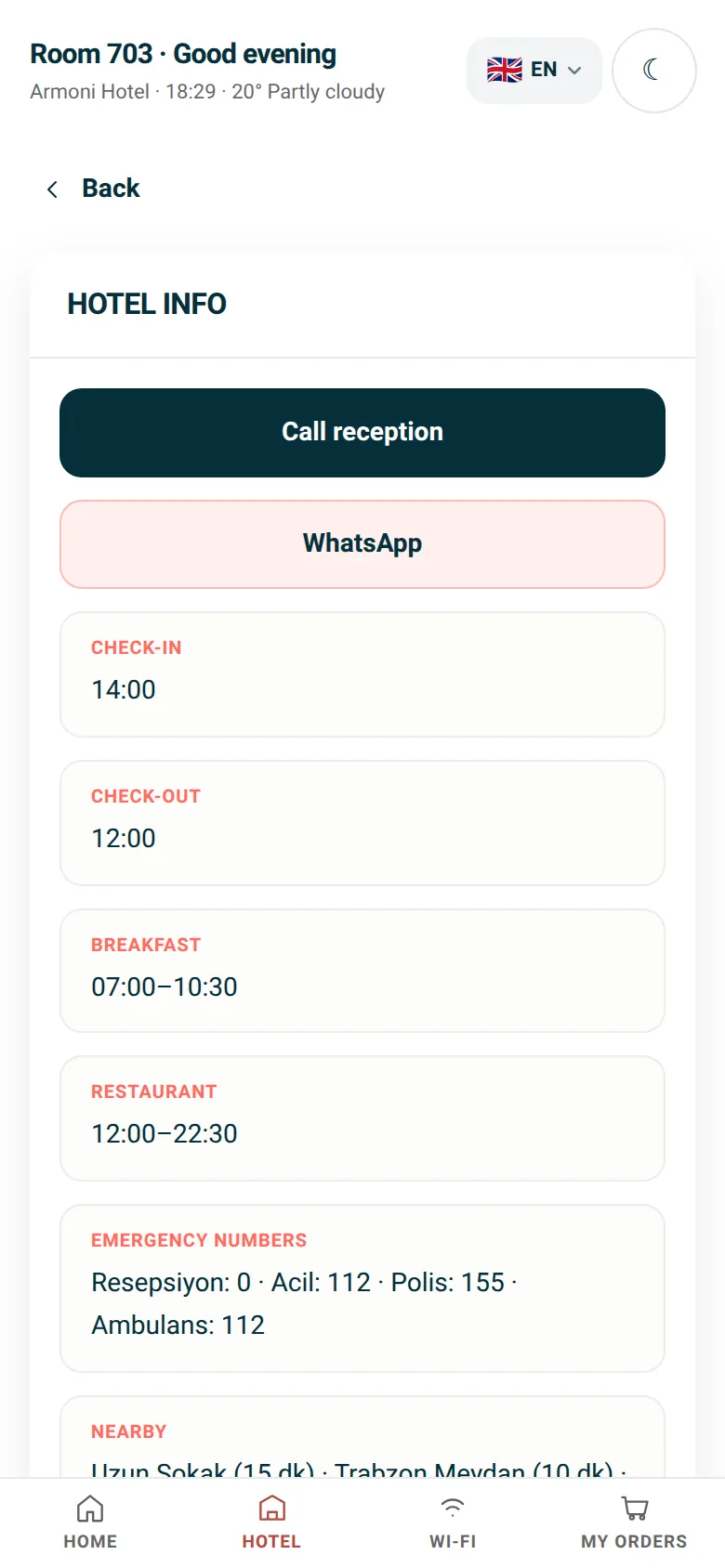 Hotel information