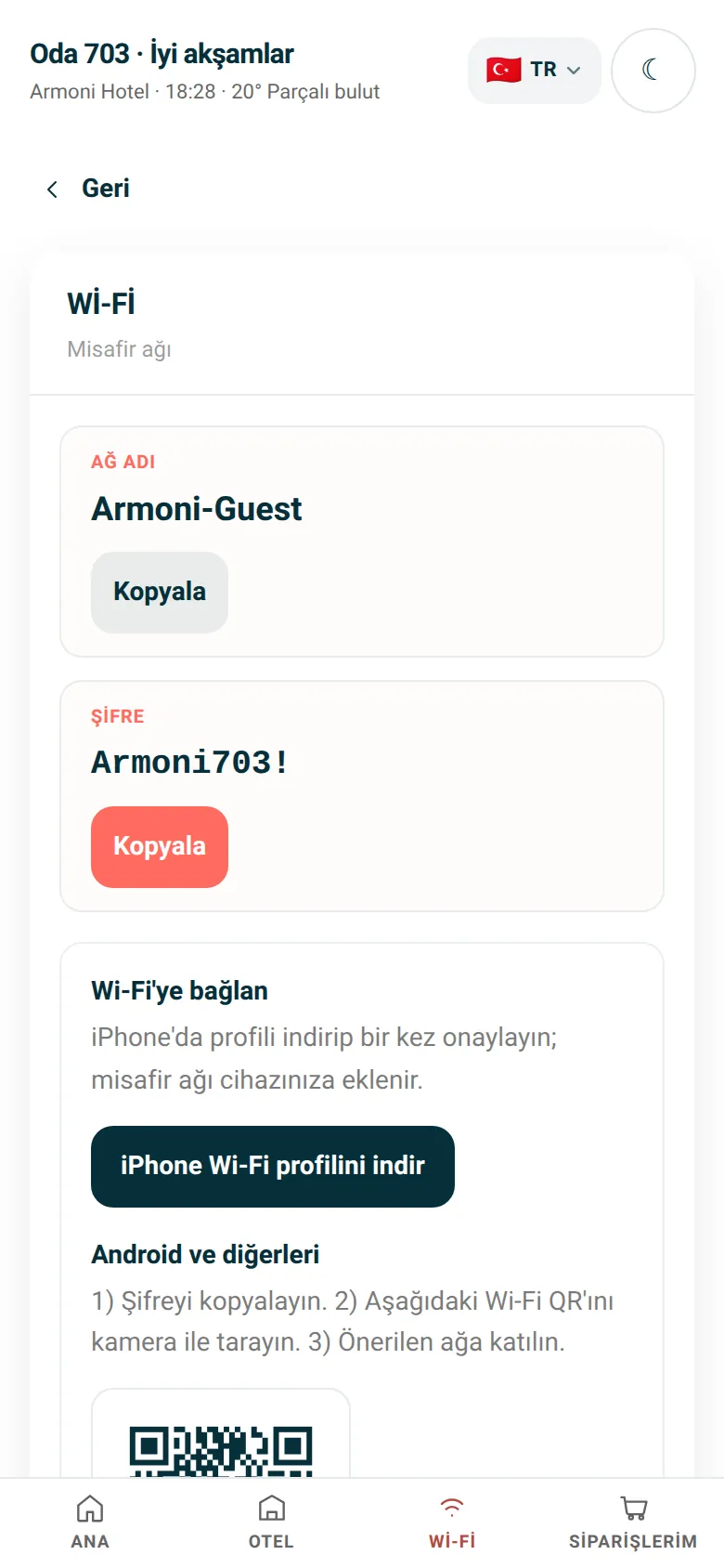 Wi-Fi tek dokunuşla