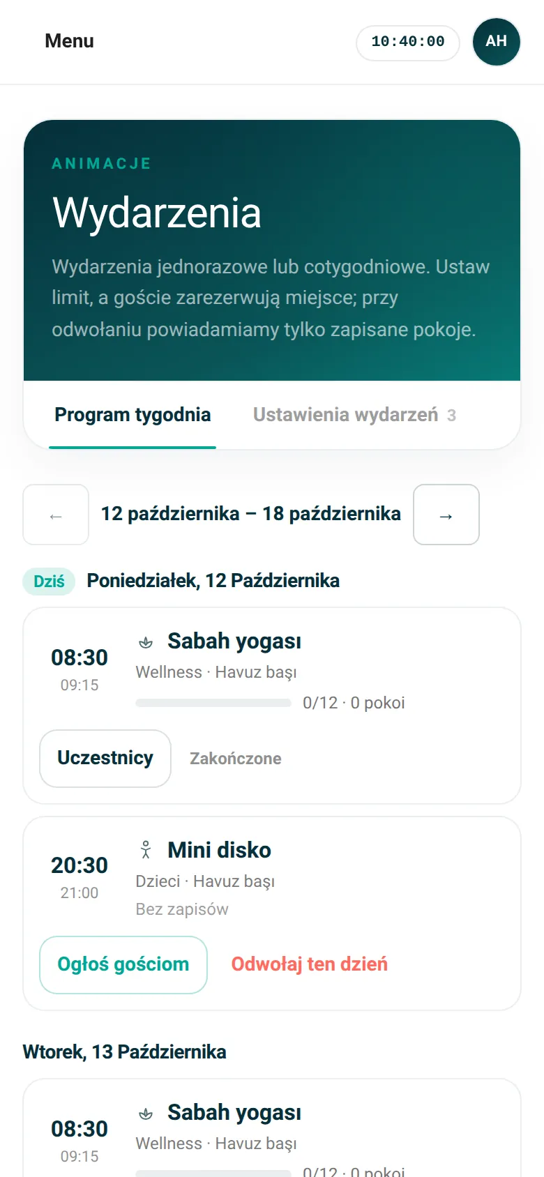 Wydarzenia: program tygodnia i miejsca